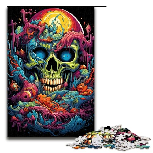1000 teiliges Puzzle für Erwachsene Malen von bunten Totenköpfen Spielpuzzles ganze Familie 75 x 50 cm 1000 teiliges Puzzle für Erwachsene Malen von bunten Totenköpfen Spielpuzzles ganze Familie 75 x 50 cm von QSYFNBZL