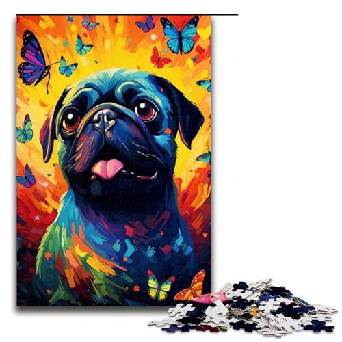 1000 teiliges Puzzle für Erwachsene Möpse und Schmetterlinge und Schmetterlings Puzzle Hands on Spiel 75 x 50 cm 1000 teiliges Puzzle für Erwachsene Möpse und Schmetterlinge und Schmetterlings Puzzle Hands on Spiel 75 x 50 cm von QSYFNBZL