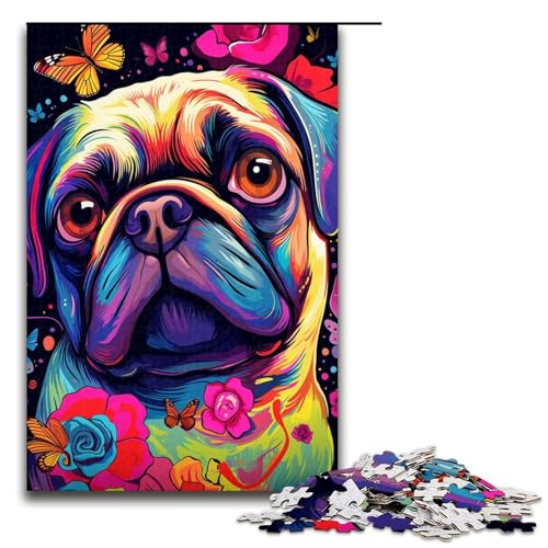 1000 teiliges Puzzle für Erwachsene Möpse und Schmetterlinge und Schmetterlings Puzzle für Lernspiele Herausforderung Spielzeug Kunstwerk Geschenk 75 x 50 cm 1000 teiliges Puzzle für Erwachsene Möpse und Schmetterlinge und Schmetterlings Puzzle für Lernspiele Herausforderung Spielzeug Kunstwerk Geschenk 75 x 50 cm von QSYFNBZL