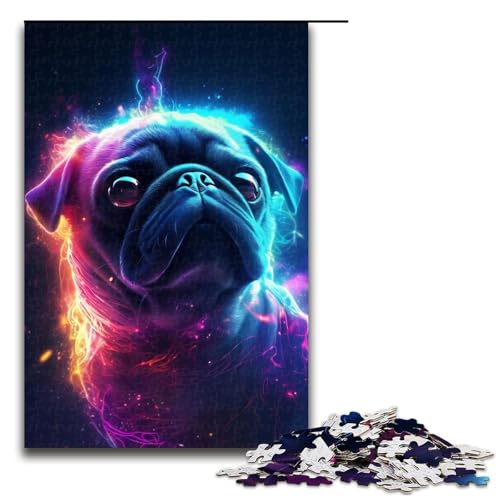 1000 teiliges Puzzle für Erwachsene Neon Mops Puzzle für Kinder Holzpuzzle Lernspiel für Erwachsene 75 x 50 cm 1000 teiliges Puzzle für Erwachsene Neon Mops Puzzle für Kinder Holzpuzzle Lernspiel für Erwachsene 75 x 50 cm von QSYFNBZL