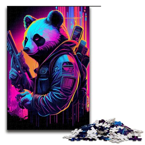 1000 teiliges Puzzle für Erwachsene Neon Panda Puzzle für Erwachsene Holzpuzzle anspruchsvolles Spiel 75 x 50 cm 1000 teiliges Puzzle für Erwachsene Neon Panda Puzzle für Erwachsene Holzpuzzle anspruchsvolles Spiel 75 x 50 cm von QSYFNBZL