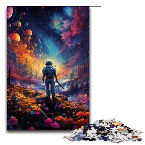 1000 teiliges Puzzle für Erwachsene Neonlandschaft buntes psychedelisches Astronauten Puzzle für Kinder Holzpuzzle Lernspiel für Erwachsene 75 x 50 cm 1000 teiliges Puzzle für Erwachsene Neonlandschaft buntes psychedelisches Astronauten Puzzle für Kinder Holzpuzzle Lernspiel für Erwachsene 75 x 50 cm von QSYFNBZL
