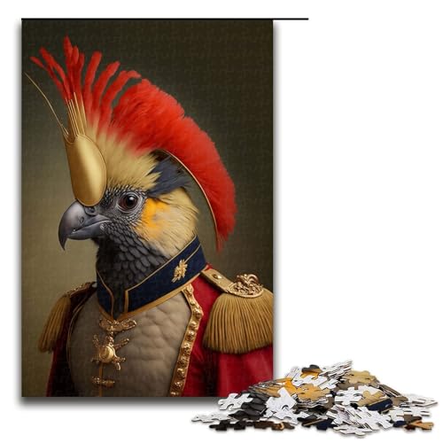1000 teiliges Puzzle für Erwachsene Papagei in Militäruniform Puzzle für Erwachsene Holzpuzzle anspruchsvolles Spiel 75 x 50 cm 1000 teiliges Puzzle für Erwachsene Papagei in Militäruniform Puzzle für Erwachsene Holzpuzzle anspruchsvolles Spiel 75 x 50 cm von QSYFNBZL