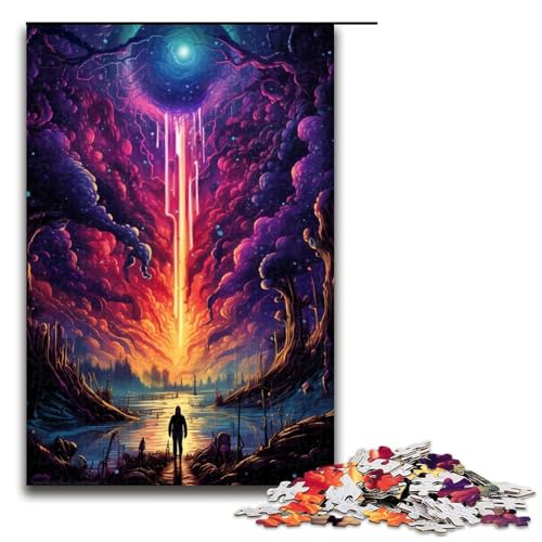 1000 teiliges Puzzle für Erwachsene Psychedelische Nachtszene Puzzle für Erwachsene Holzpuzzle anspruchsvolles Spiel 75 x 50 cm 1000 teiliges Puzzle für Erwachsene Psychedelische Nachtszene Puzzle für Erwachsene Holzpuzzle anspruchsvolles Spiel 75 x 50 cm von QSYFNBZL