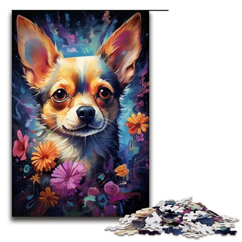 1000 teiliges Puzzle für Erwachsene Psychedelischer Chihuahua Hund Lernpuzzle Lernspiel für Geburtstag Weihnachten 75 x 50 cm 1000 teiliges Puzzle für Erwachsene Psychedelischer Chihuahua Hund Lernpuzzle Lernspiel für Geburtstag Weihnachten 75 x 50 cm von QSYFNBZL