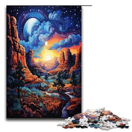 1000 teiliges Puzzle für Erwachsene Psychedelisches Moab Utah bei Nacht Puzzles für Erwachsene Holzpuzzle anspruchsvolles Spiel 1000 Teile 1000 teiliges Puzzle für Erwachsene Psychedelisches Moab Utah bei Nacht Puzzles für Erwachsene Holzpuzzle anspruchsvolles Spiel 1000 Teile von QSYFNBZL
