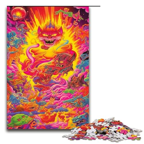 1000 teiliges Puzzle für Erwachsene Psychedelisches Monster Puzzle Denksportaufgabe Weihnachts und Geburtstagsgeschenke 1000 Teile von QSYFNBZL