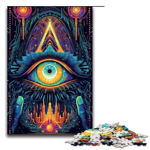 1000 teiliges Puzzle für Erwachsene Psychedelisches Puzzle für Erwachsene Holzpuzzle anspruchsvolles Spiel 75 x 50 cm 1000 teiliges Puzzle für Erwachsene Psychedelisches Puzzle für Erwachsene Holzpuzzle anspruchsvolles Spiel 75 x 50 cm von QSYFNBZL