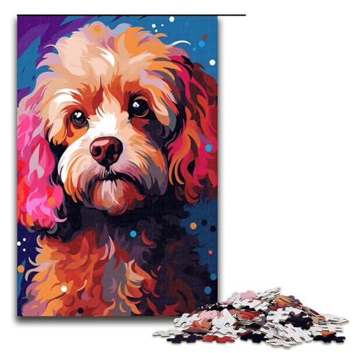 1000 teiliges Puzzle für Erwachsene Pudel Puzzle von Splatters Viele Dicke Bunte Wolken am Himmel Puzzle Wanddekoration geeignet als Schreibtischdekoration 75 x 50 cm von QSYFNBZL