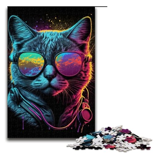 1000 teiliges Puzzle für Erwachsene Retrowave Kitty Puzzle für Erwachsene Holzpuzzle anspruchsvolles Spiel 75 x 50 cm 1000 teiliges Puzzle für Erwachsene Retrowave Kitty Puzzle für Erwachsene Holzpuzzle anspruchsvolles Spiel 75 x 50 cm von QSYFNBZL