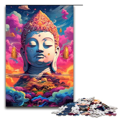 1000 teiliges Puzzle für Erwachsene Roboter Buddha von SplattersLots Dickes buntes Puzzle für Kinder Holzpuzzle Lernspiel für Erwachsene 75 x 50 cm von QSYFNBZL