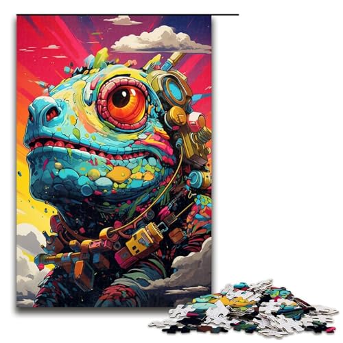 1000 teiliges Puzzle für Erwachsene Roboter Chamäleon von SplattersLots Dickes farbiges Lernpuzzle Lernspiel für Geburtstag und Weihnachten 75 x 50 cm von QSYFNBZL
