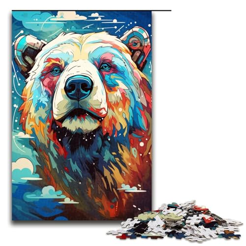 1000 teiliges Puzzle für Erwachsene Roboter Eisbär von SplattersLots Dicke farbige Puzzles für Erwachsene Holzpuzzle anspruchsvolles Spiel 75 x 50 cm 1000 teiliges Puzzle für Erwachsene Roboter Eisbär von SplattersLots Dicke farbige Puzzles für Erwachsene Holzpuzzle anspruchsvolles Spiel 75 x 50 cm von QSYFNBZL