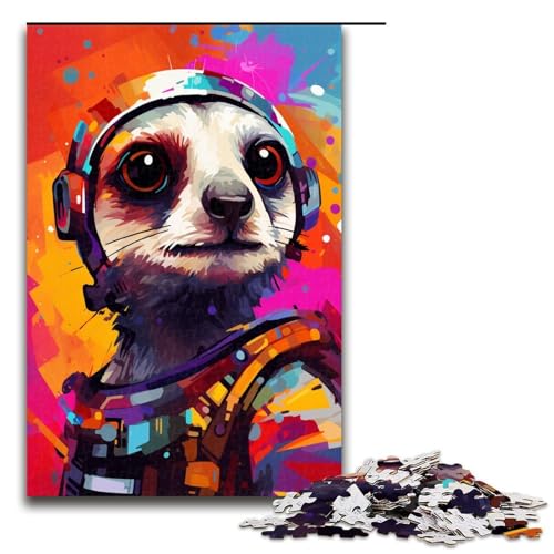 1000 teiliges Puzzle für Erwachsene Roboter Erdmännchen von SplattersLots Dickes buntes Puzzle anspruchsvolles Spiel EIN Kunstwerk geeignet für Teenager ab 14 Jahren 75 x 50 cm von QSYFNBZL