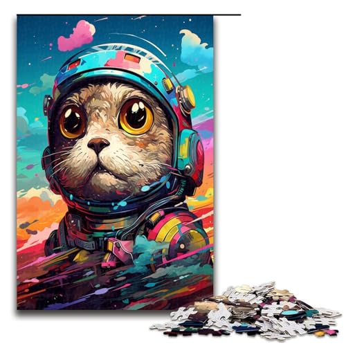 1000 teiliges Puzzle für Erwachsene Roboter Otter von SplattersLots Dicke farbige Wolken Puzzles für Erwachsene Holzpuzzle anspruchsvolles Spiel 75 x 50 cm von QSYFNBZL