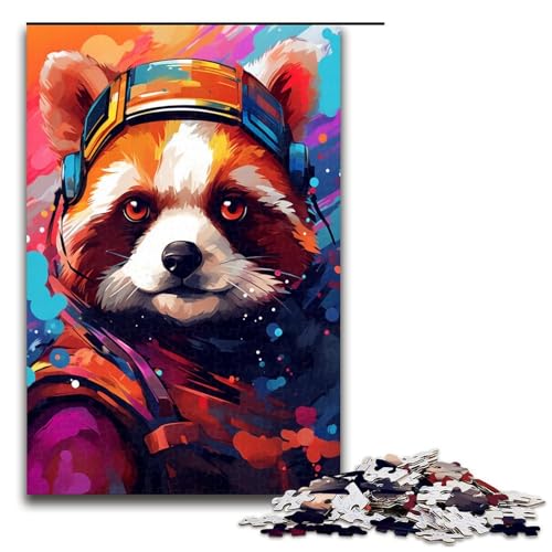 1000 teiliges Puzzle für Erwachsene Roboter Roter Panda von SplattersLots dick bunt zum Dekomprimieren intellektuelles Lernspielzeug Geschenkideen 75 x 50 cm von QSYFNBZL