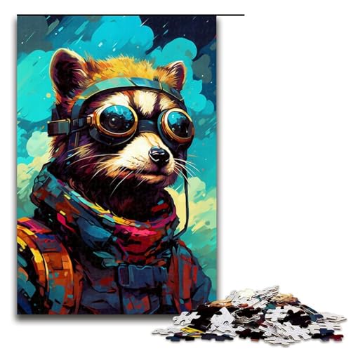 1000 teiliges Puzzle für Erwachsene Roboter Waschbär von SplattersLots Dicke Bunte Puzzles für Erwachsene Holzpuzzle anspruchsvolles Spiel 75 x 50 cm 1000 teiliges Puzzle für Erwachsene Roboter Waschbär von SplattersLots Dicke Bunte Puzzles für Erwachsene Holzpuzzle anspruchsvolles Spiel 75 x 50 cm von QSYFNBZL