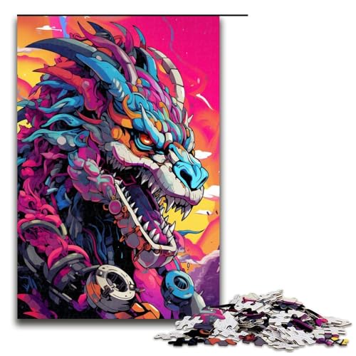 1000 teiliges Puzzle für Erwachsene Roboterdrache von SplattersLots Dickes buntes Lernpuzzle Lernspiel für Geburtstag und Weihnachten 75 x 50 cm 1000 teiliges Puzzle für Erwachsene Roboterdrache von SplattersLots Dickes buntes Lernpuzzle Lernspiel für Geburtstag und Weihnachten 75 x 50 cm von QSYFNBZL