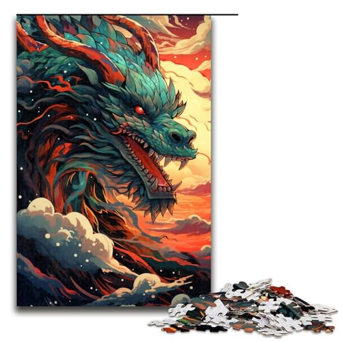 1000 teiliges Puzzle für Erwachsene Roboterdrache von SplattersLots Dickes farbiges Puzzle für Lernspiele Herausforderungen Spielzeug Kunstwerke Geschenke 75 x 50 cm von QSYFNBZL