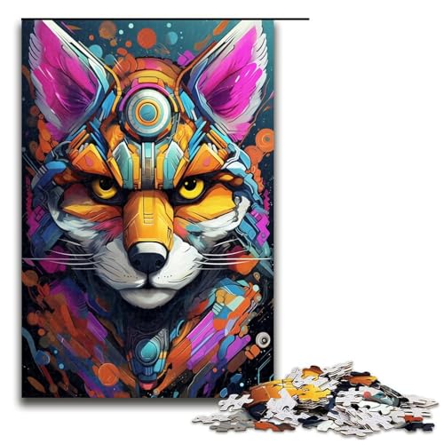 1000 teiliges Puzzle für Erwachsene Roboterfuchs von Splatters Viele Dicke Bunte Wolken Spielpuzzles eignen ganze Familie 75 x 50 cm von QSYFNBZL