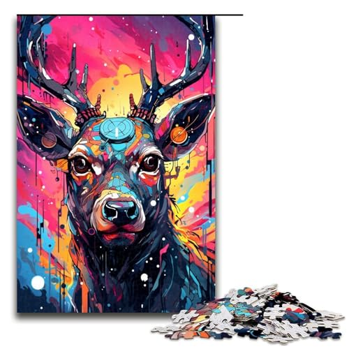 1000 teiliges Puzzle für Erwachsene Roboterhirsch von SplattersLots of Thick Coloured Clouds Puzzles für Erwachsene Holzpuzzle anspruchsvolles Spiel 75 x 50 cm 1000 teiliges Puzzle für Erwachsene Roboterhirsch von SplattersLots of Thick Coloured Clouds Puzzles für Erwachsene Holzpuzzle anspruchsvolles Spiel 75 x 50 cm von QSYFNBZL