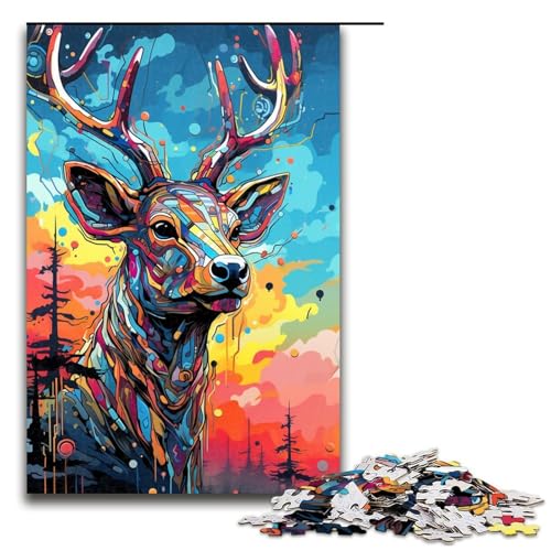 1000 teiliges Puzzle für Erwachsene Roboterhirsch von SplattersLots of Thick Coloured Clouds Puzzles für Erwachsene Holzpuzzle anspruchsvolles Spiel 75 x 50 cm 1000 teiliges Puzzle für Erwachsene Roboterhirsch von SplattersLots of Thick Coloured Clouds Puzzles für Erwachsene Holzpuzzle anspruchsvolles Spiel 75 x 50 cm von QSYFNBZL
