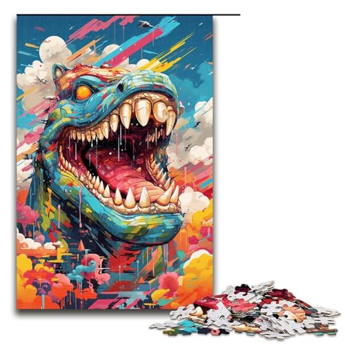 1000 teiliges Puzzle für Erwachsene Roboterkrokodile von SplattersLots Dicke farbige Spielpuzzles ganze Familie 75 x 50 cm von QSYFNBZL