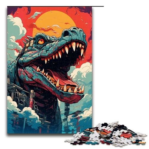 1000 teiliges Puzzle für Erwachsene Roboterkrokodile von SplattersLots Dicke farbige Spielpuzzles ganze Familie 75 x 50 cm von QSYFNBZL