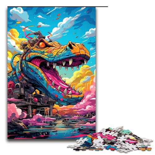 1000 teiliges Puzzle für Erwachsene Roboterkrokodile von SplattersLots Dickes farbiges Lernpuzzle Lernspiel für Geburtstag und Weihnachten 75 x 50 cm 1000 teiliges Puzzle für Erwachsene Roboterkrokodile von SplattersLots Dickes farbiges Lernpuzzle Lernspiel für Geburtstag und Weihnachten 75 x 50 cm von QSYFNBZL