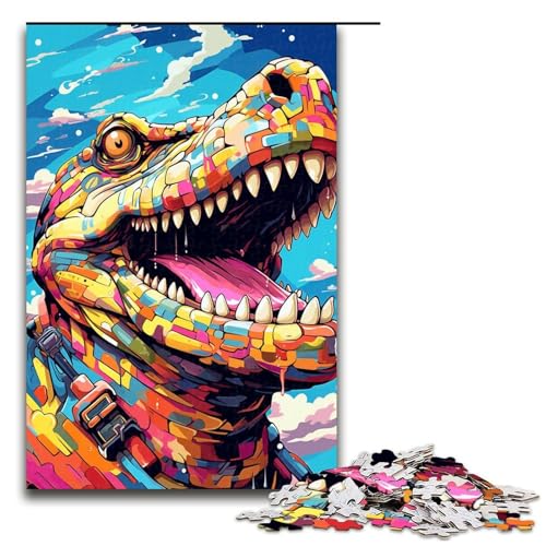 1000 teiliges Puzzle für Erwachsene Roboterkrokodile von SplattersLots Dickes farbiges Puzzle für Lernspiele Herausforderungen Spielzeug Kunstwerke Geschenke 75 x 50 cm von QSYFNBZL