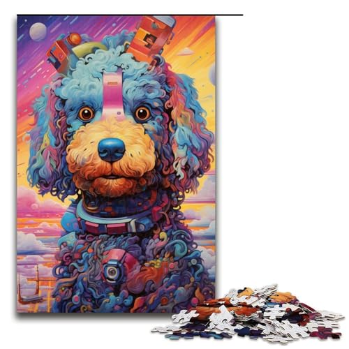 1000 teiliges Puzzle für Erwachsene Roboterpudel von SplattersLots Dickes farbiges Puzzle für Lernspiele Herausforderungen Spielzeug Kunstwerke Geschenke 75 x 50 cm von QSYFNBZL