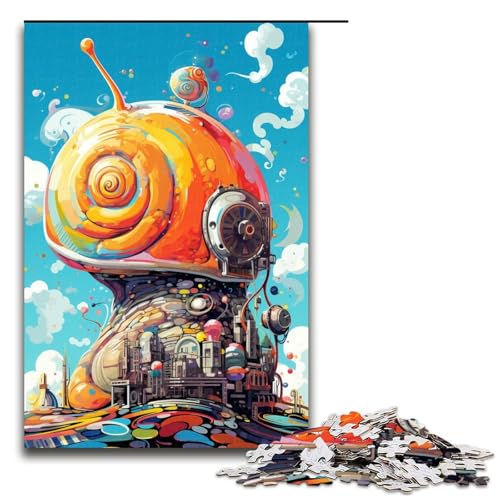 1000 teiliges Puzzle für Erwachsene Roboterschnecke von SplattersLots Dickes farbiges Wolken Puzzle für Lernspiele Herausforderungen Spielzeug Kunstwerke Geschenke 1000 Teile von QSYFNBZL