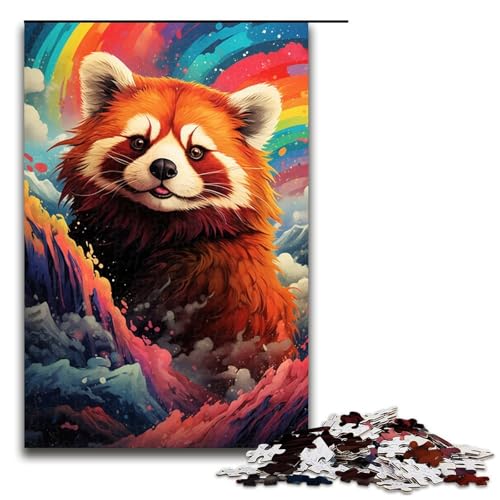 1000 teiliges Puzzle für Erwachsene Roter Panda und Schmetterling von SplattersLots Bunte Spielpuzzles ganze Familie 75 x 50 cm von QSYFNBZL