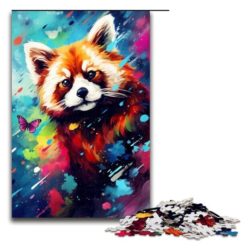 1000 teiliges Puzzle für Erwachsene Roter Panda und Schmetterling von SplattersLots buntes Lernpuzzle Lernspiel für Geburtstag und Weihnachten 75 x 50 cm 1000 teiliges Puzzle für Erwachsene Roter Panda und Schmetterling von SplattersLots buntes Lernpuzzle Lernspiel für Geburtstag und Weihnachten 75 x 50 cm von QSYFNBZL