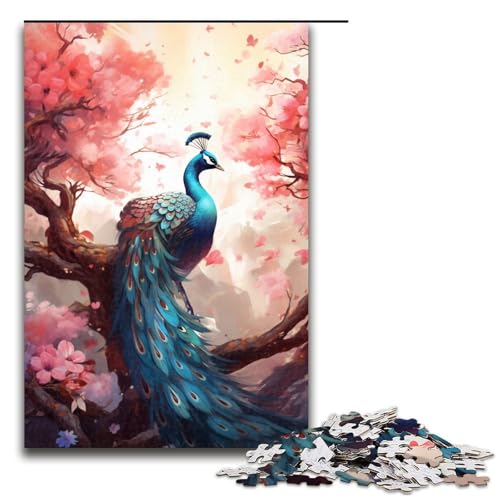 1000 teiliges Puzzle für Erwachsene Sakura und Pfau Puzzle für Erwachsene Holzpuzzle anspruchsvolles Spiel 75 x 50 cm 1000 teiliges Puzzle für Erwachsene Sakura und Pfau Puzzle für Erwachsene Holzpuzzle anspruchsvolles Spiel 75 x 50 cm von QSYFNBZL
