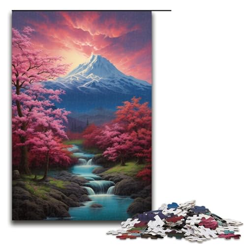 1000 teiliges Puzzle für Erwachsene Sakura und japanische Berge Denksport Puzzle Weihnachts und Geburtstagsgeschenke 75 x 50 cm 1000 teiliges Puzzle für Erwachsene Sakura und japanische Berge Denksport Puzzle Weihnachts und Geburtstagsgeschenke 75 x 50 cm von QSYFNBZL