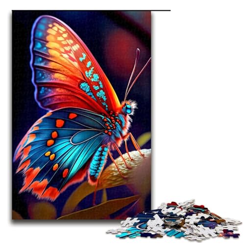 1000 teiliges Puzzle für Erwachsene Schmetterlingsspiel Puzzles ganze Familie 75 x 50 cm von QSYFNBZL