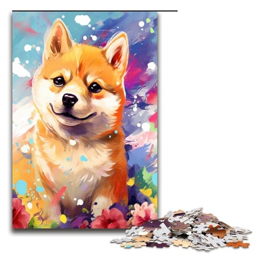 1000 teiliges Puzzle für Erwachsene Shiba Inu Baby ist von Spritzern umgeben Viele Bunte Puzzles für Erwachsene Holzpuzzle Anspruchsvolles Spiel 1000 Teile 1000 teiliges Puzzle für Erwachsene Shiba Inu Baby ist von Spritzern umgeben Viele Bunte Puzzles für Erwachsene Holzpuzzle Anspruchsvolles Spiel 1000 Teile von QSYFNBZL