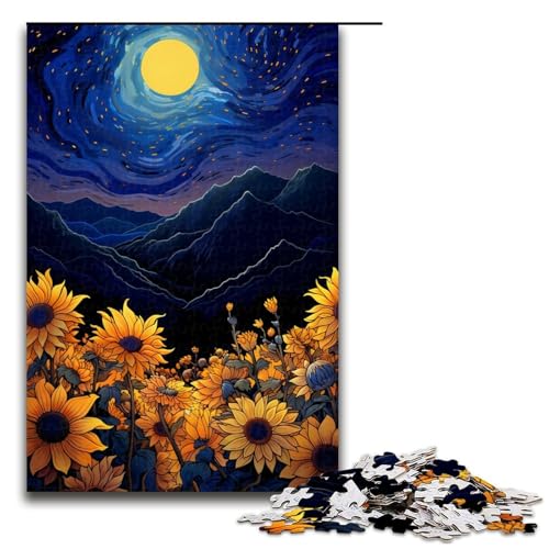 1000 teiliges Puzzle für Erwachsene Sonnenblumen unter Nachtlicht Puzzle Geschenke Geburtstagsgeschenke für Teenager ab 14 Jahren 75 x 50 cm 1000 teiliges Puzzle für Erwachsene Sonnenblumen unter Nachtlicht Puzzle Geschenke Geburtstagsgeschenke für Teenager ab 14 Jahren 75 x 50 cm von QSYFNBZL