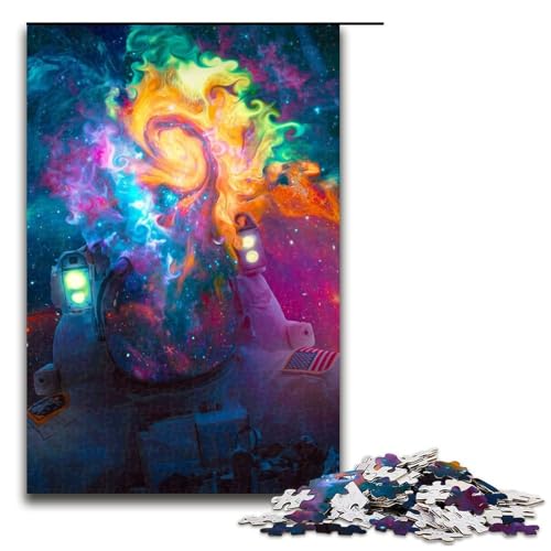 1000 teiliges Puzzle für Erwachsene Spacetronaut Puzzle Geburtstagsgeschenk für Teenager ab 14 Jahren 75 x 50 cm von QSYFNBZL