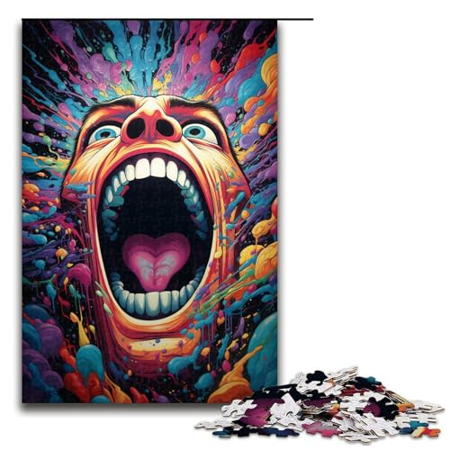 1000 teiliges Puzzle für Erwachsene Spiel „Ängstliche Person ganze Familie 75 x 50 cm von QSYFNBZL