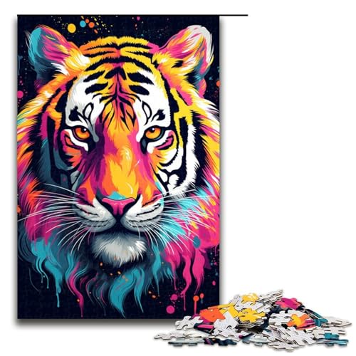 1000 teiliges Puzzle für Erwachsene Straßengraffiti buntes Tiger Puzzle Entspannungsspiele Familienspiel Stressabbau schwierige Herausforderung 75 x 50 cm 1000 teiliges Puzzle für Erwachsene Straßengraffiti buntes Tiger Puzzle Entspannungsspiele Familienspiel Stressabbau schwierige Herausforderung 75 x 50 cm von QSYFNBZL