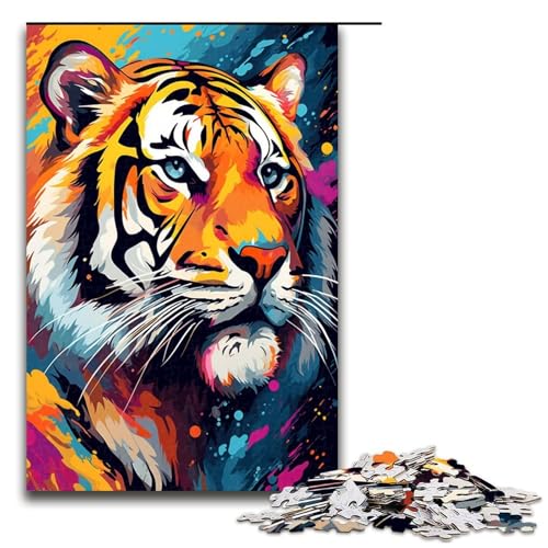 1000 teiliges Puzzle für Erwachsene Tiger und Schmetterling von SplattersLots of Coloured Clour Puzzles für Erwachsene Holzpuzzle anspruchsvolles Spiel 1000 Teile 1000 teiliges Puzzle für Erwachsene Tiger und Schmetterling von SplattersLots of Coloured Clour Puzzles für Erwachsene Holzpuzzle anspruchsvolles Spiel 1000 Teile von QSYFNBZL