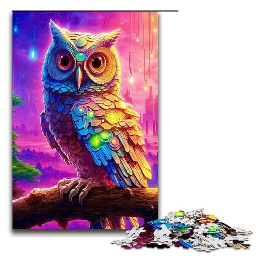 1000 teiliges Puzzle für Erwachsene Traum Eulen Puzzle für Kinder Holzpuzzle Lernspiel für Erwachsene 1000 Teile von QSYFNBZL