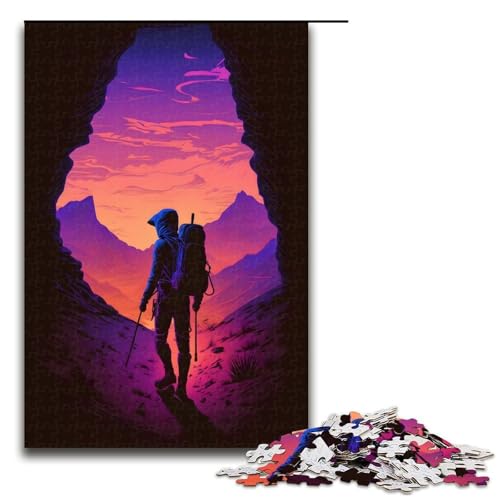 1000 teiliges Puzzle für Erwachsene Wandern in den Bergen Puzzles für Erwachsene Holzpuzzle anspruchsvolles Spiel 75 x 50 cm von QSYFNBZL