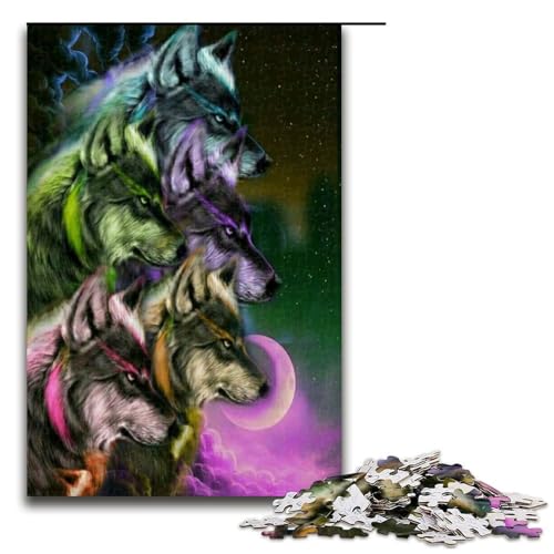 1000 teiliges Puzzle für Erwachsene Wolf Puzzle Lernspiel Herausforderung Spielzeug Kunstwerk Geschenk 75 x 50 cm 1000 teiliges Puzzle für Erwachsene Wolf Puzzle Lernspiel Herausforderung Spielzeug Kunstwerk Geschenk 75 x 50 cm von QSYFNBZL