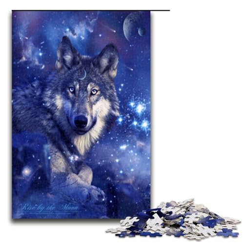 1000 teiliges Puzzle für Erwachsene Wolf Puzzles für Erwachsene Holzpuzzle anspruchsvolles Spiel 75 x 50 cm von QSYFNBZL