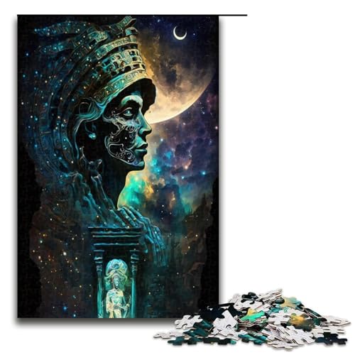1000 teiliges Puzzle für Erwachsene ägyptisches Gesichtspuzzle Hands on Spiel 1000 Teile von QSYFNBZL