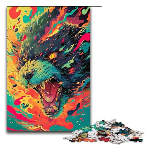 1000 teiliges Puzzle für Erwachsene bizarrer wütender Bär Puzzle für Lernspiele Herausforderung Spielzeug Kunstwerk Geschenk 75 x 50 cm 1000 teiliges Puzzle für Erwachsene bizarrer wütender Bär Puzzle für Lernspiele Herausforderung Spielzeug Kunstwerk Geschenk 75 x 50 cm von QSYFNBZL