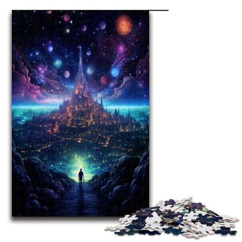 1000 teiliges Puzzle für Erwachsene buntes Astronauten Puzzle praktisches Spiel 1000 Teile von QSYFNBZL